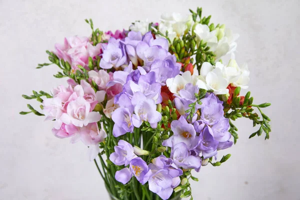 Boeket Roze Paarse Bloemen — Stockfoto