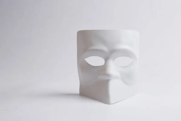 Maska Wenecka Biały Białym Tle — Zdjęcie stockowe
