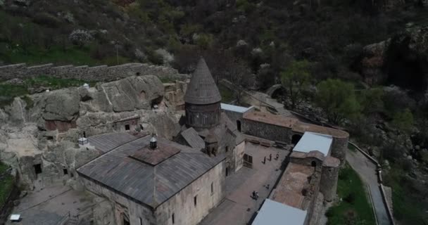Mănăstire Dealurile Verzi Caucaz Din Georgia — Videoclip de stoc