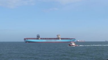 Danimarka liman römorkörüne karşı büyük MaerskLine konteynır gemisi