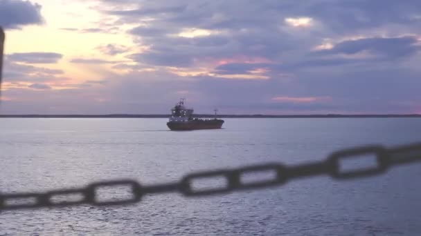 Marmara Marine avgår från Natig Aliev tankfartyg timelapse — Stockvideo