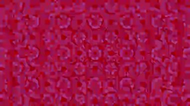 Kaleydoskop animasyonuna sahip renkli grafik deseni, psikedelik, hipnotik ve stroboskopik efektli bir arka planda, 16: 9 video biçiminde