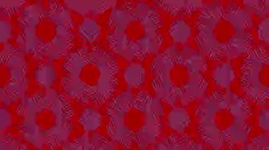 Kaleydoskop animasyonuna sahip renkli grafik deseni, psikedelik, hipnotik ve stroboskopik efektli bir arka planda, 16: 9 video biçiminde