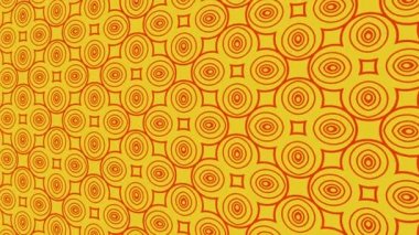 Asgari siyah arkaplan üzerindeki renk deseni, başlangıçta yatay olarak sola eğimli, sonra sağa hareket eder, geometrik şekillerden oluşur, 4k 16: 9 video biçiminde..