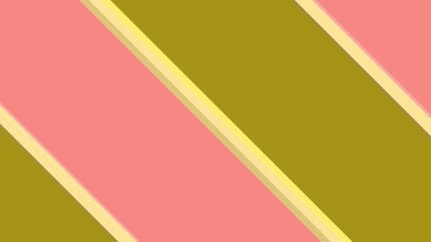 两个色条 对角线向相反方向运动 具有催眠效果 在中心固定点 覆盖整个背景 由不同的色条组成 — 图库视频影像