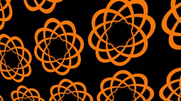 Geometrik Şekilli Küçük Siyah Arkaplan Üzerinde Renk Deseni Yatay Dikey — Stok video