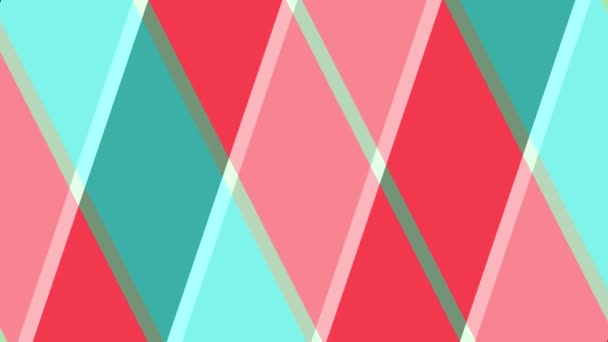 Two Color Bars Intersect Creating Rhombus Background Hypnotic Effect Anchor — Stock Video