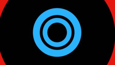 Merkezde dönen ve boyutu arttıran grafik tasarımı, tüm arkaplanı kaplamak ve 16: 9 video biçiminde, çeşitli renklerden oluşan, ortadan kaybolmak için.