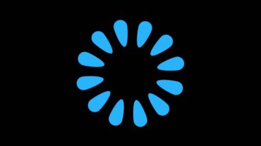 Merkezde dönen ve boyutu arttıran grafik tasarımı, tüm arkaplanı kaplamak ve 16: 9 video biçiminde, çeşitli renklerden oluşan, ortadan kaybolmak için.