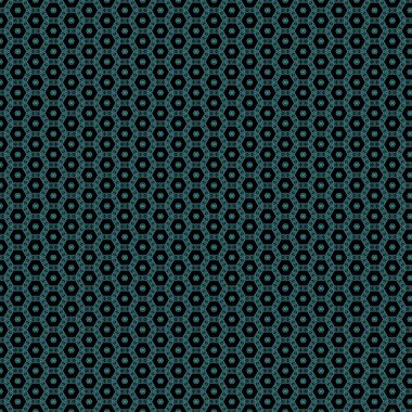 En az siyah arkaplanı kaplayan tekrarlayan geometrik şekillerle, parlak sınır etkisi illüstrasyonu. Web tasarımı, duvar kağıdı, dijital grafikler, ambalaj, nesneler ve sanatsal dekorasyonlar.