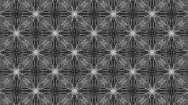 Siyah beyaz desenli, stroboskopik ve hipnotik etkiye sahip grafiksel desen, boyutu artarken ve sonra 16: 9 video biçiminde küçültürken,