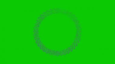 İki renkli ve üst üste binen grafik nesne, merkeze doğru iki zıt yönde dönerler, boyutları değişkendir, hipnotik, psikedelik ve stroboskopik bir etkisi vardır..