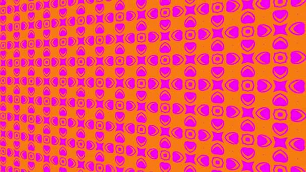 최소의 패턴은 왼쪽으로 수평으로 기울어져 있다가 기하학적 모양으로 구성된 오른쪽으로 — 비디오