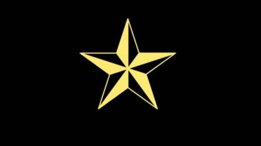 Merkezde, değişken boyutların saat yönünde dönen, hipnotik, psikedelik ve stroboskopik etkisi olan bir arka planda bulunan bir yıldız şeklinde grafiksel bir nesne..