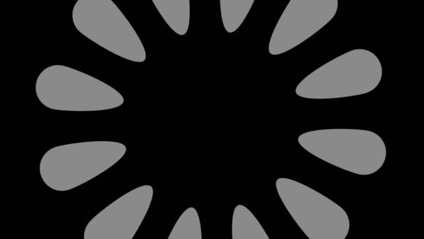 Oggetto Grafico Bianco Nero Con Effetto Stroboscopico Ipnotico Che Ruota — Video Stock