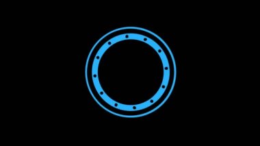 Merkezde saat yönünde dönen renkli grafik nesne, boyutu değişen, hipnotik, psikedelik ve stroboskopik bir efekte sahip bir zemin üzerinde, 16: 9 video biçiminde.