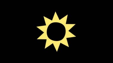 Merkezde saat yönünde dönen renkli grafik nesne, boyutu değişen, hipnotik, psikedelik ve stroboskopik bir efekte sahip bir zemin üzerinde, 16: 9 video biçiminde.