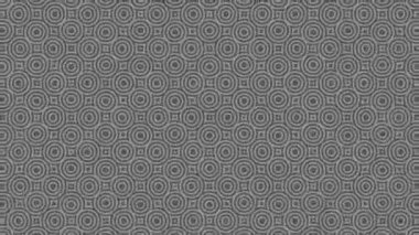 Siyah beyaz desenli, stroboskopik ve hipnotik etkiye sahip grafiksel desen, boyutu artarken ve sonra 16: 9 video biçiminde küçültürken,