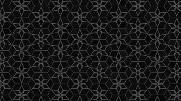 Grafisch Patroon Zwart Wit Met Stroboscopisch Hypnotiserend Effect Terwijl Het — Stockvideo