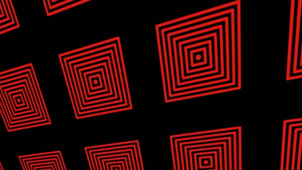 Кольоровий Візерунок Геометричними Фігурами Мінімальному Чорному Тлі Горизонтально Вертикально Нахилений — стокове відео