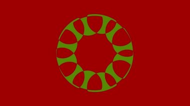 İki renkli ve üst üste binen grafik nesne, merkeze doğru iki zıt yönde dönerler, boyutları değişkendir, hipnotik, psikedelik ve stroboskopik bir etkisi vardır..
