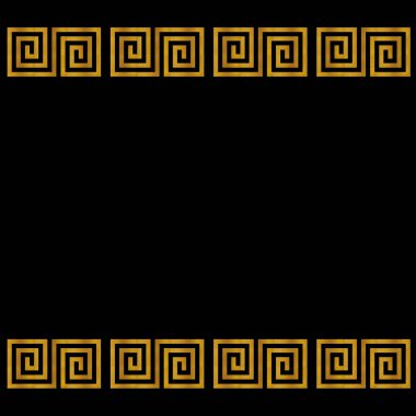 Siyah arka planda, doğrusal geometrik tarzda altın rengi Art Deco deseni. Web, duvar kağıdı, dijital grafikler, ambalaj, nesneler, ambalaj ve sanatsal dekorasyonlar için şablon.