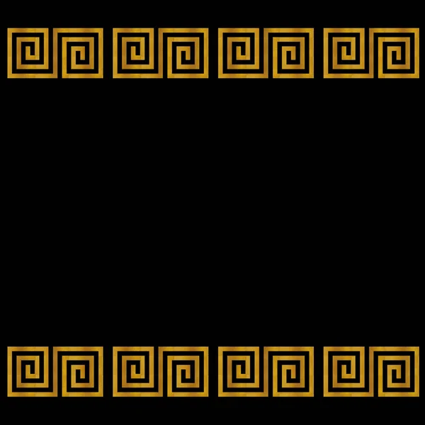 Gold Art Deco Pattern Black Background Linear Geometric Style Template — Stock Photo, Image