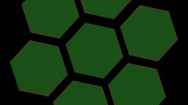 En az siyah arkaplan üzerinde renkli grafik nesne, tam ekrandan sıfıra boyutu küçülterek saat yönünde döndürür, sonra tam ekrana geri döner.