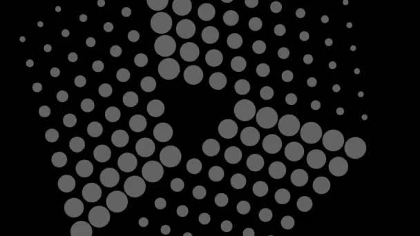 Objeto Gráfico Blanco Negro Con Efecto Estroboscópico Hipnótico Que Gira — Vídeo de stock