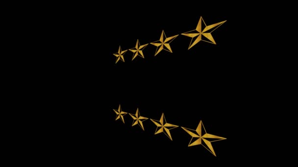 最小限の黒の背景に金のアール デコのパターンは 水平方向に最初に左に傾け 右に移動し 色の形で構成され 9ビデオ形式で — ストック動画