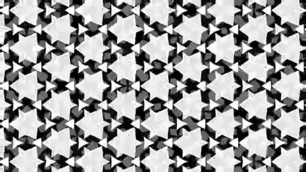 Graphic Pattern Black White Stroboscopic Hypnotic Effect While Increasing Size — Stock Video