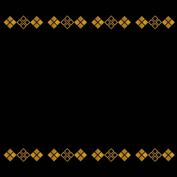 Gold Art Deco Pattern Black Background Linear Geometric Style Template — 스톡 사진