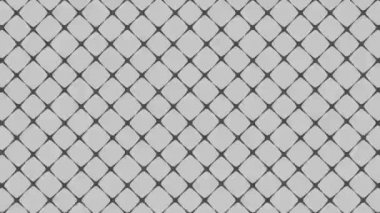 Siyah beyaz desenli, stroboskopik ve hipnotik etkiye sahip grafiksel desen, boyutu artarken ve sonra 16: 9 video biçiminde küçültürken,