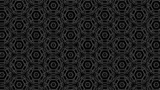 Graphic Pattern Black White Stroboscopic Hypnotic Effect While Increasing Size — Stock Video