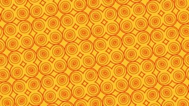 Saat yönünde döndükçe renk değiştiren ve sonra saat yönünün tersine hipnotik ve stroboskopik bir etki yaratan grafiksel desen, 16: 9 video