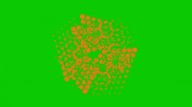 İki renkli ve üst üste binen grafik nesne, merkeze doğru iki zıt yönde dönerler, boyutları değişkendir, hipnotik, psikedelik ve stroboskopik bir etkisi vardır..