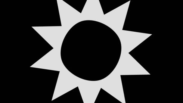 Graphic Object Black White Stroboscopic Hypnotic Effect Which Rotates Clockwise — Stock Video