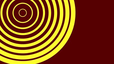 Renkli bir grafik nesne çok renkli arkaplan, üst soldan alt sağa saat yönünde döner, boyutu küçük ekrandan tam ekrana ve sonra tekrar küçük ekrana.