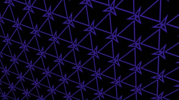 Pola Warna Dengan Bentuk Geometris Pada Latar Belakang Hitam Minimal — Stok Video