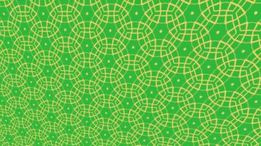 Geometrik şekilli küçük siyah arkaplan üzerinde renk deseni, yatay ve dikey eğimli, başlangıçta soldan sağa hareket ediyor, geometrik şekillerden oluşuyor..