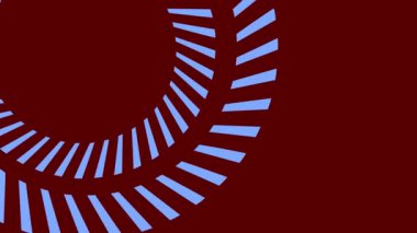 Renkli bir grafik nesne çok renkli arkaplan, üst soldan alt sağa saat yönünde döner, boyutu küçük ekrandan tam ekrana ve sonra tekrar küçük ekrana.