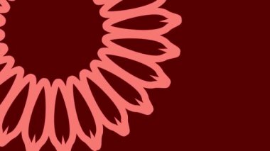Renkli bir grafik nesne çok renkli arkaplan, üst soldan alt sağa saat yönünde döner, boyutu küçük ekrandan tam ekrana ve sonra tekrar küçük ekrana.