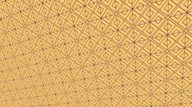 Geometrik şekilli küçük siyah arkaplan üzerinde renk deseni, yatay ve dikey eğimli, başlangıçta soldan sağa hareket ediyor, geometrik şekillerden oluşuyor..