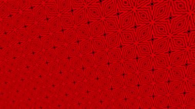 Geometrik şekilli küçük siyah arkaplan üzerinde renk deseni, yatay ve dikey eğimli, başlangıçta soldan sağa hareket ediyor, geometrik şekillerden oluşuyor..