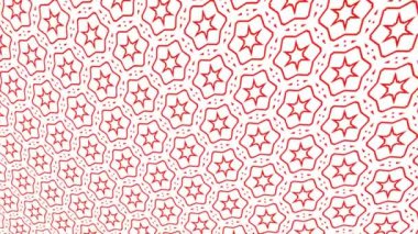 Geometrik şekilli küçük siyah arkaplan üzerinde renk deseni, yatay ve dikey eğimli, başlangıçta soldan sağa hareket ediyor, geometrik şekillerden oluşuyor..