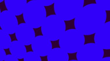 Geometrik şekilli küçük siyah arkaplan üzerinde renk deseni, yatay ve dikey eğimli, başlangıçta soldan sağa hareket ediyor, geometrik şekillerden oluşuyor..