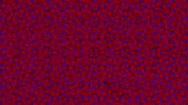 Kaleydoskop animasyonuna sahip renkli grafik deseni, psikedelik, hipnotik ve stroboskopik efektli bir arka planda, 16: 9 video biçiminde