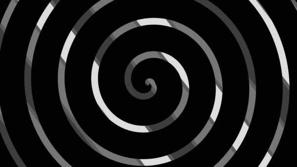 Графический Спиральный Узор Всплывающими Полосами Которые Вращаются Часовой Стрелке Затем — стоковое видео