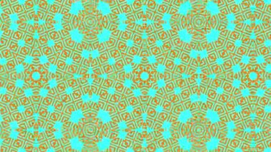 Kaleydoskop animasyonu, psikedelik ve hipnotik etkisi olan renkli grafik desen, renk değiştirip sola kayıyor, video kompozisyonları için uygun..