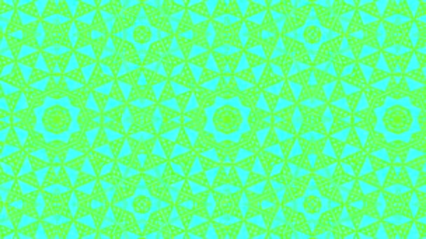Gekleurd Grafisch Patroon Met Kaleidoscoop Animatie Met Psychedelisch Hypnotiserend Effect — Stockvideo